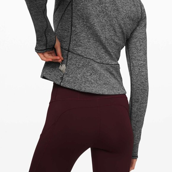 lululemon Heathered Black Always Alert 1/2 Zip size 6 - Picture 5 of 15